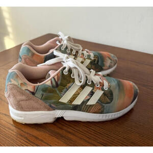 Adidas Originals ZX Flux Running Shoes Women's Size 9.5 Dust Pink White B25483